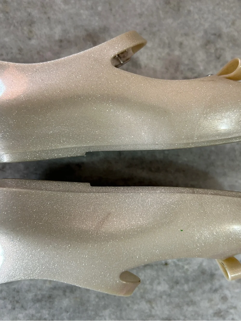 Mini Melissa’s Girls Glitter Bow Mary Jane Shoes Size 10